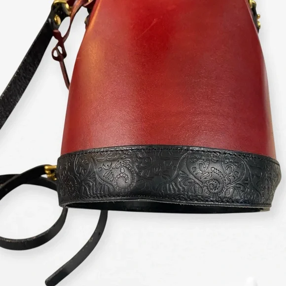 Old Trend Women's Burgundy and Black Crossbody Bag - Picture 12 of 14